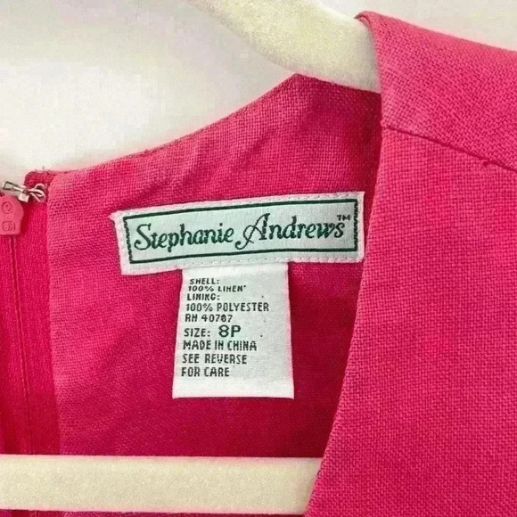 Barbie Pink Linen dress, Stephanie Andrews Barbiecore - Picture 2 of 5